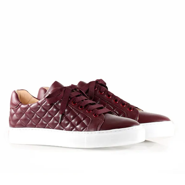 4848 Burgundy | Quilted leather sneaker