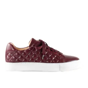 4848 Burgundy | Quilted leather sneaker