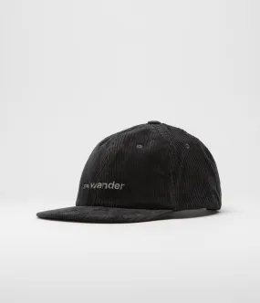 and wander Corduroy Cap - Black