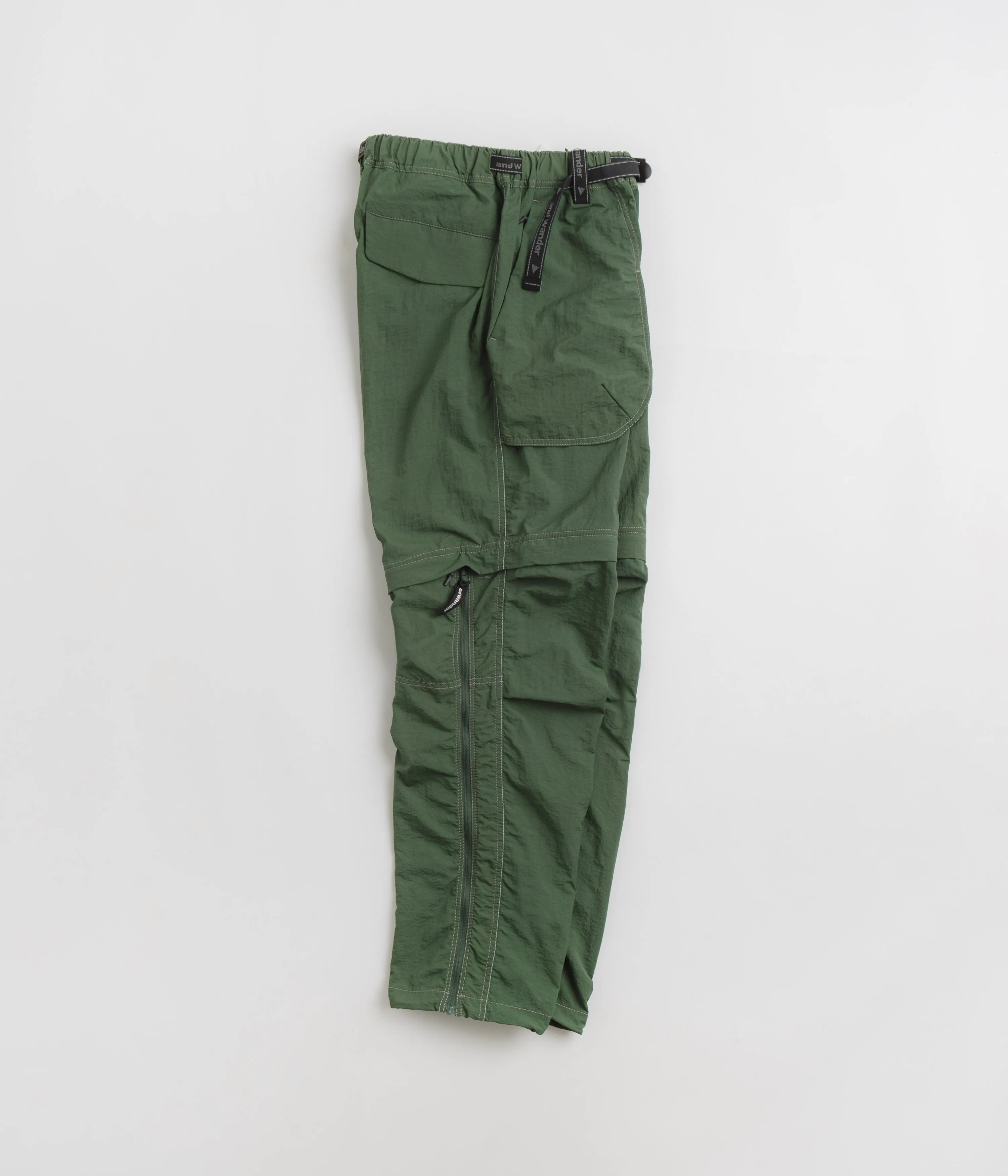 and wander Ny Taffeta Hiker 2Way Pants - Dark Green