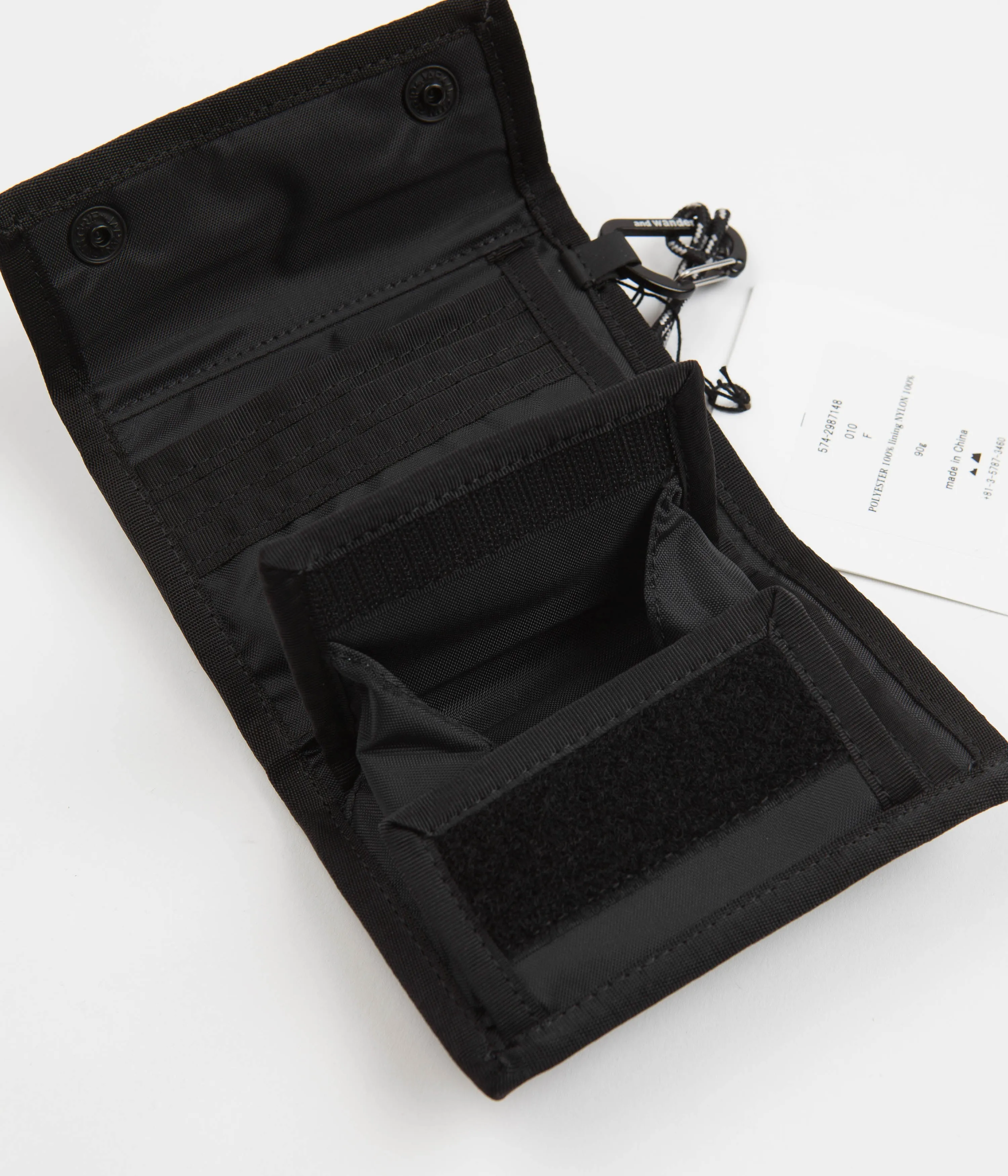 and wander Reflective Rip Wallet - Black