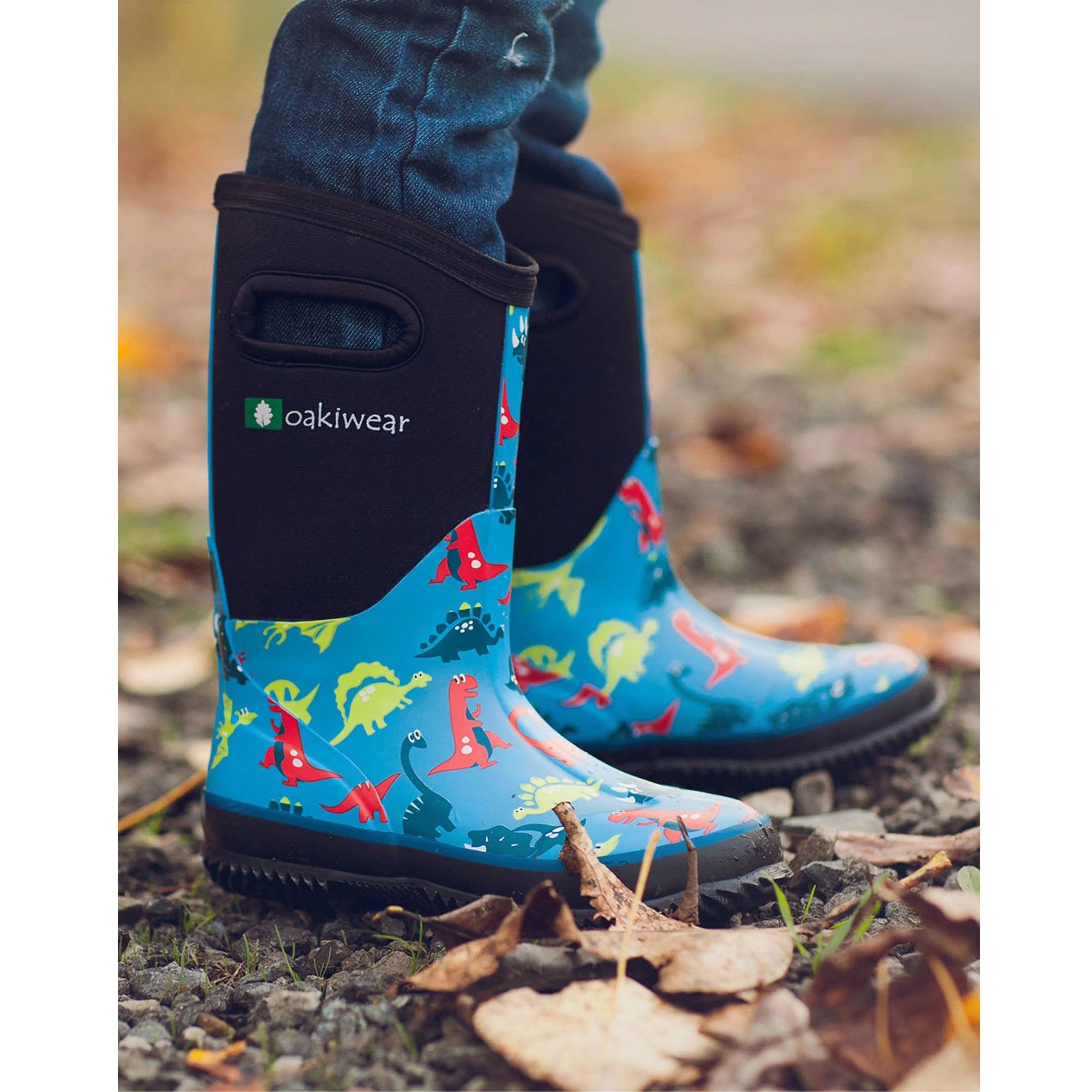 Blue Dinosaurs Neoprene Rain/Snow Boots