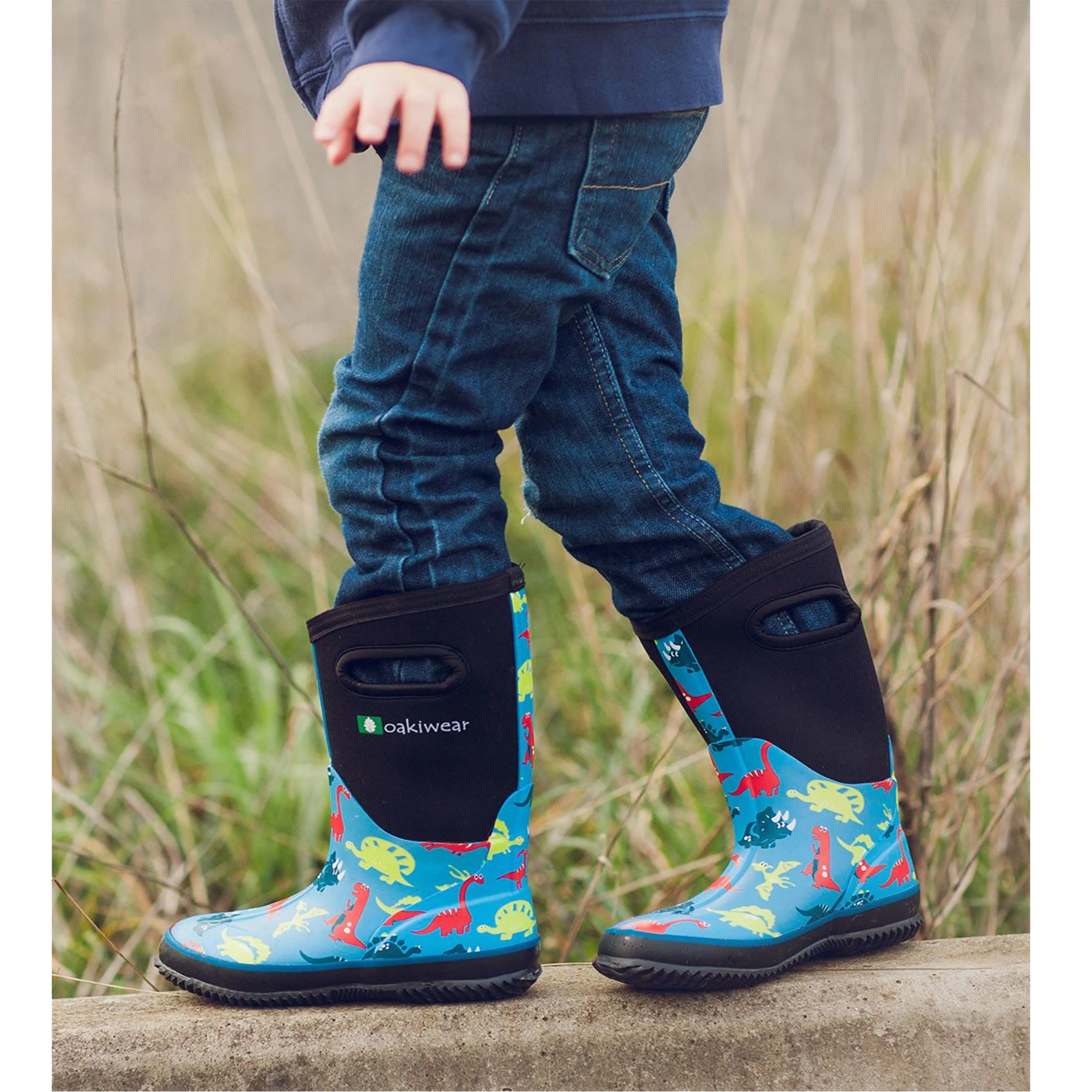 Blue Dinosaurs Neoprene Rain/Snow Boots