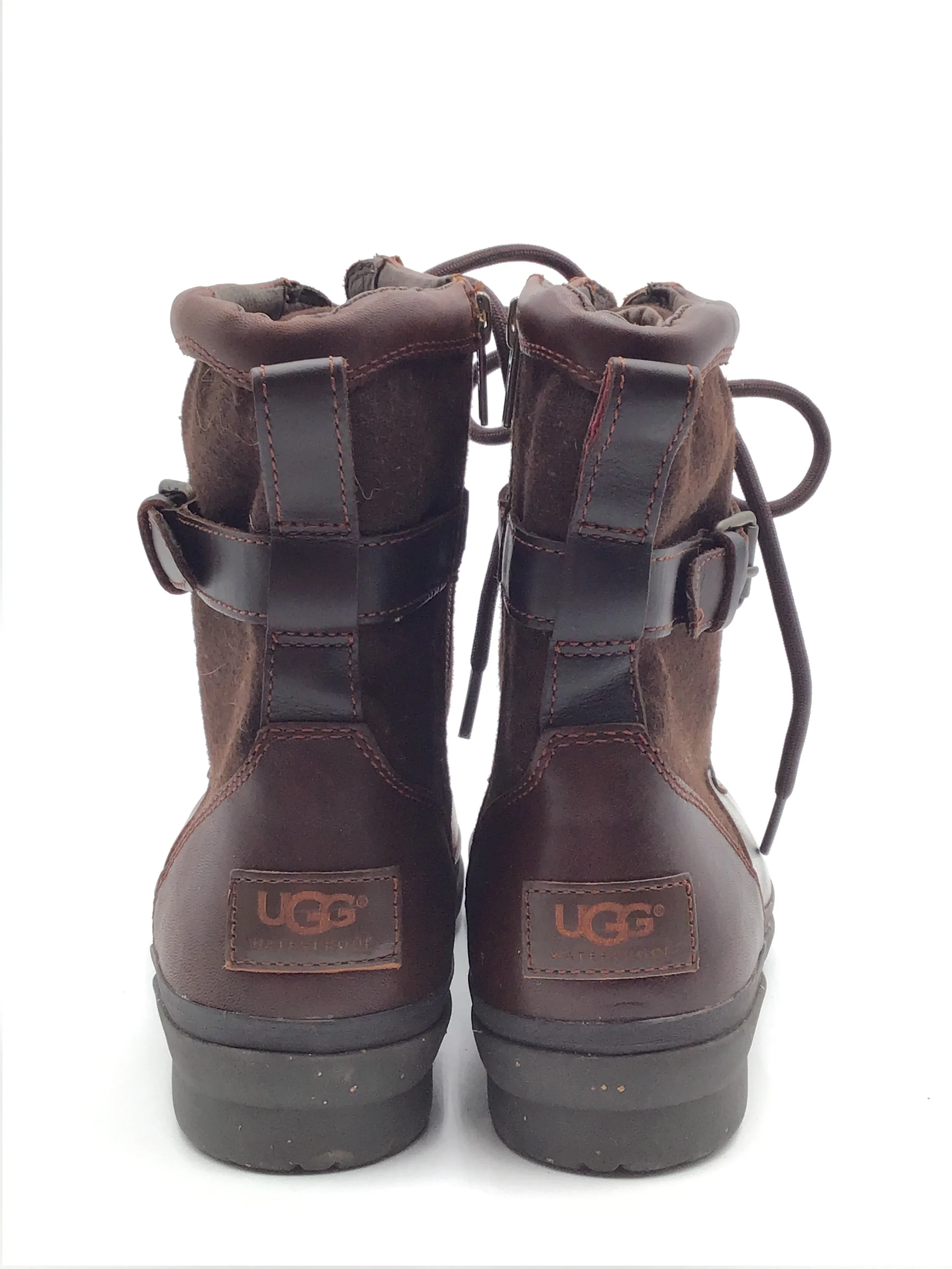 Boots Designer By Ugg In Brown, Size: 8