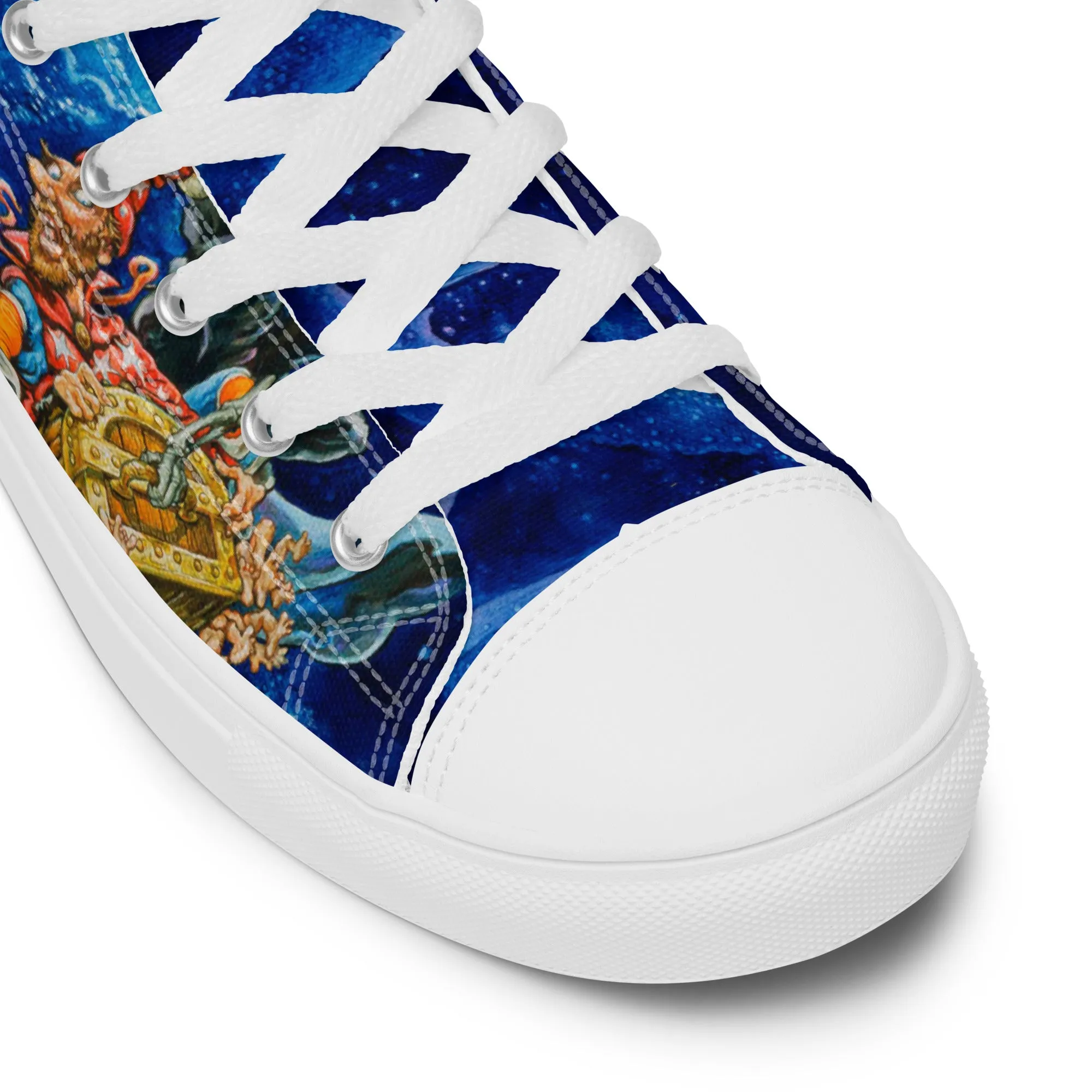 Discworld III Men’s High Top Canvas Shoes - Free shipping! *US SIZES SHOWN! USE CHART!