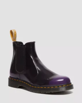 Doc Martens UNISEX VEGAN 2976 CHELSEA BOOTS (BLACK/RICH PURPLE OXFORD RUB OFF)