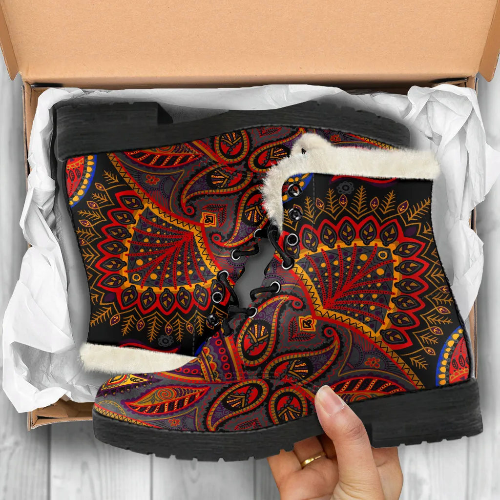 Paisley Mandala Vegan Boots