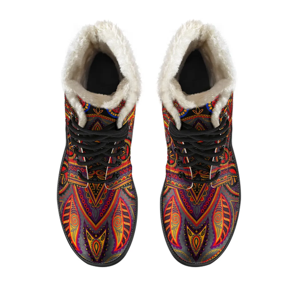 Paisley Mandala Vegan Boots