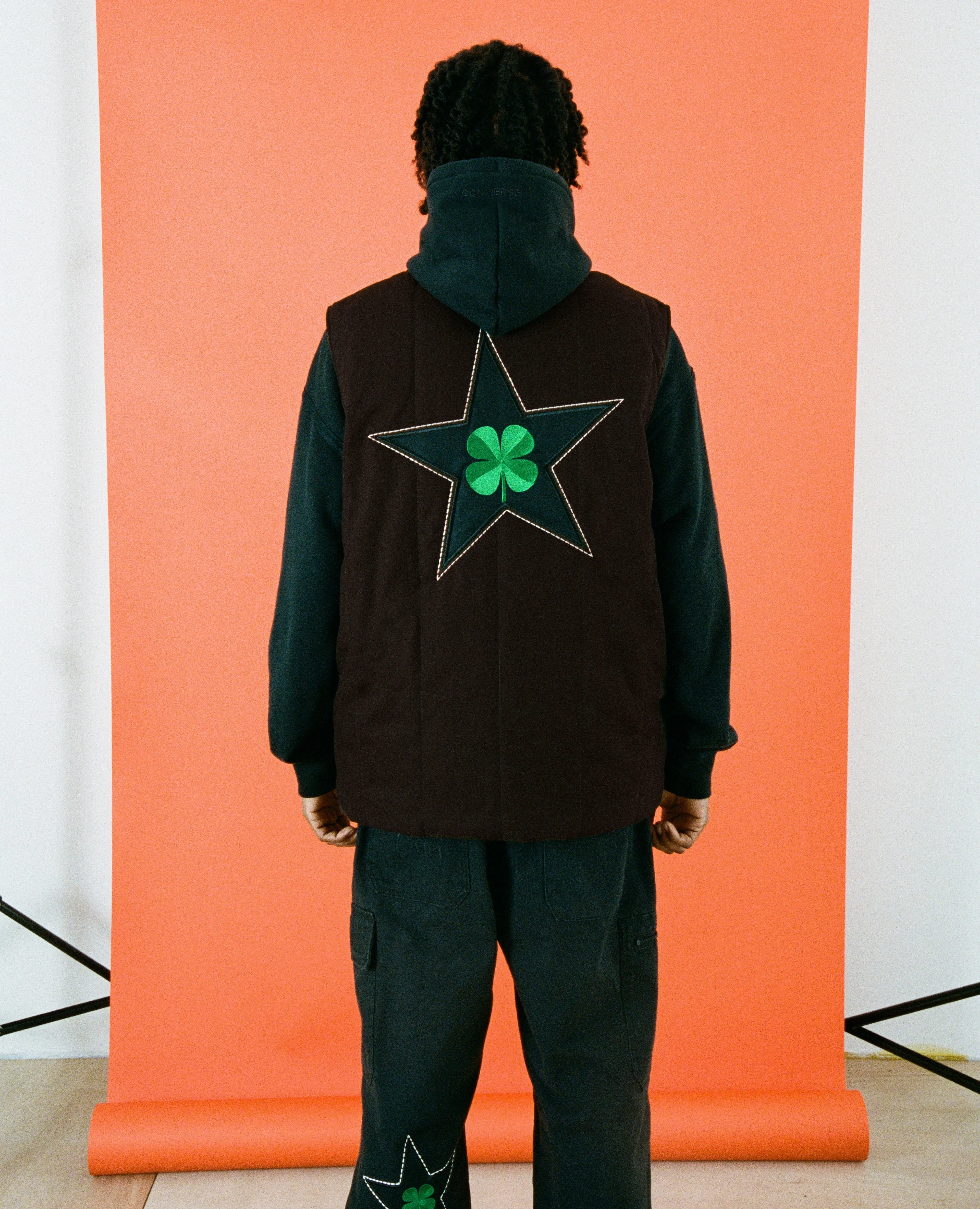 Patta x Converse 4 Leaf Clover Reversible Vest (Java/Burnt Olive)