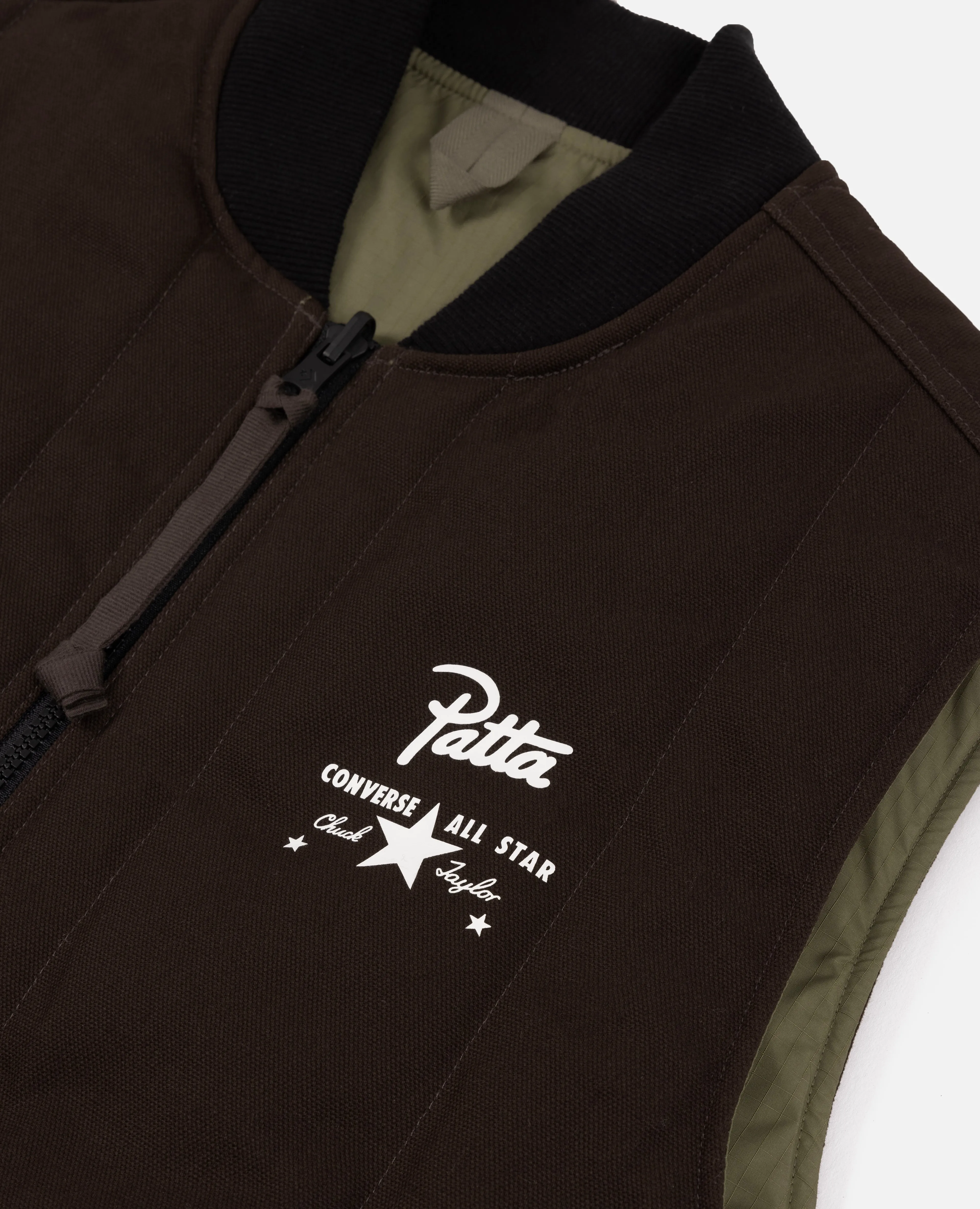 Patta x Converse 4 Leaf Clover Reversible Vest (Java/Burnt Olive)